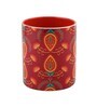 Red Multicolor Ethnic Print 350 ml Ceramic Coffee Mug