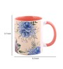 Coffee Mug Inside Colour With Beige & Blue Print