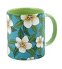 Coffee Mug Inside Colour With Green & White Mogra Print