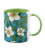 Coffee Mug Inside Colour With Green & White Mogra Print