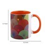 Coffee Mug Inside Colour With Orange & Multicolour Shell Print