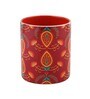 Coffee Mug Inside Colour With Red & Orange Mehendi Print