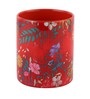 Coffee Mug Inside Colour With Red Floral Print