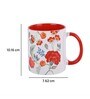 Coffee Mug Inside Colour With White & Red Floral Print