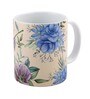 Coffee Mug With Beige & Blue Floral Print