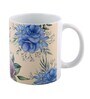 Coffee Mug With Beige & Blue Floral Print