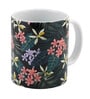 Coffee Mug With Black & Green Floral Print
