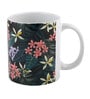 Coffee Mug With Black & Green Floral Print