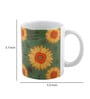 Coffee Mug With Green & Yellow Sunflower Print