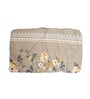 Coffee Polycotton Floral 300 GSM Single Bed Reversible Quilted Comforter