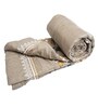 Coffee Polycotton Floral 300 GSM Single Bed Reversible Quilted Comforter