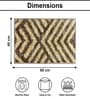 Coffee Polyester 16x24 Inches Fluffy Bath Mat