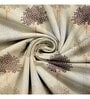 Coffee Polyester Floral 5Ft Semisheer Eyelet Window Curtain (1 Pc)