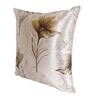 Coffee Floral Polyester Blend 16 x 16 Inch Cushion Covers (Set of 5)
