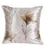 Coffee Floral Polyester Blend 16 x 16 Inch Cushion Covers (Set of 5)