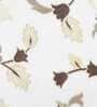 Beige Floral Polyester 8 Ft Light Filtering Eyelet Door Curtain