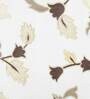 Brown Polyester Floral 5 Ft Light Filtering Eyelet 1 Piece Window Curtain