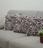 Coffee Polyester Floral 16x16 inches Cushion Covers Set of 3
