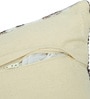 Coffee Polyester Floral 20x20 inches Cushion Covers Set of 3