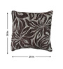 Coffee Polyester Floral 20x20 inches Cushion Covers Set of 5
