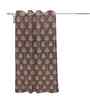 Coffee Polyester Geometric 5ft Regular Eyelets Window Curtain (1 Pc)