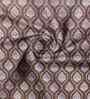 Coffee Polyester Geometric 7ft Regular Eyelets Door Curtain (2 Pc)
