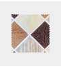 Coffee Polyester Geometric 7Ft Semisheer Eyelet Door Curtain (1 Pc)