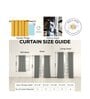 Coffee Polyester Geometric 7Ft Semisheer Eyelet Door Curtain (1 Pc)