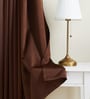 Coffee Polyester Solid 7ft Blackout Eyelet Door Curtain (1 Pc)