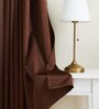 Coffee Polyester Solid 9ft Blackout Eyelet Door Curtain (1 Pc)