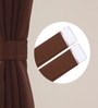 Coffee Polyester Solid 9ft Blackout Eyelet Door Curtain (1 Pc)