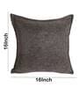 Coffee Solid Jute 16 x 16 Inches Cushion Covers (Set of 5)