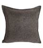 Coffee Solid Jute 18 x 18 Inches Cushion Covers (Set of 2)