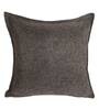 Coffee Solid Jute 24 x 24 Inches Cushion Covers (Set of 2)