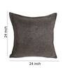 Coffee Solid Jute 24 x 24 Inches Cushion Covers (Set of 2)