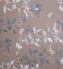 Grey Floral 400 TC Cotton Superking Size Fitted Bedsheet With 2 Pillow Covers