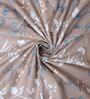 Grey Floral 400 TC Cotton Superking Size Fitted Bedsheet With 2 Pillow Covers