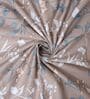 Grey Floral 400 TC Cotton Superking Size Flat Bedsheet With 2 Pillow Covers