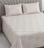Grey Solid 500 TC Cotton Satin Superking Size Bedsheet With 2 Pillow Covers