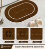 Coffee Slogan Rubber 24x16 Inches AntiSkid Bath Mats (Pack of 2)