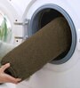 Coffee Solid Microfibre 17x12 Inches AntiSkid Door Mat