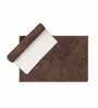 Brown Solid Microfibre 23x15 Inches AntiSkid Bath Mat