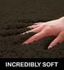Brown Solid Microfibre 24x16 Inches AntiSkid Bath Mat