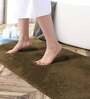 Olive Solid Microfibre 36x24 Inches AntiSkid Bath Mat