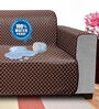 Coffee Solids Polyester 1 Seater Sofa Cover