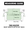 Coffee Solids Polyester 2 Seater Sofa Cover