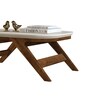 Dorian Coffee Table in Rustic Malbec & Off White Finish