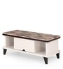 Lyon Marble Coffee Table in Brown Colour