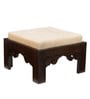 Coffee Teak Wood Nesting Coffee Table Set in Walnut Finish with 4 stools