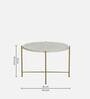 Coffee Table With Marble Top And Brass Finish